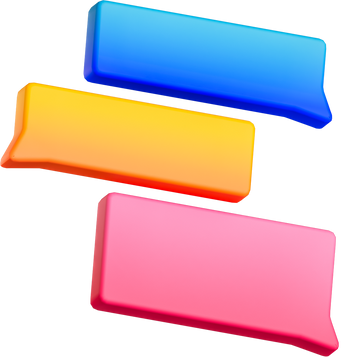 3D Smooth Gradient  Chat Bubble